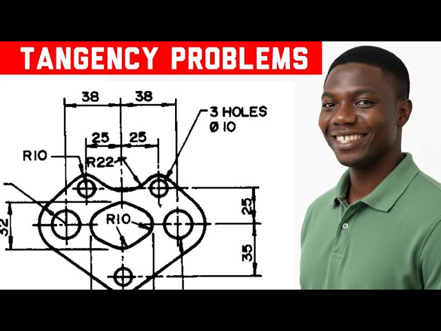 TANGENCY PROBLEMS IN | Technical drawing | Engineering drawing