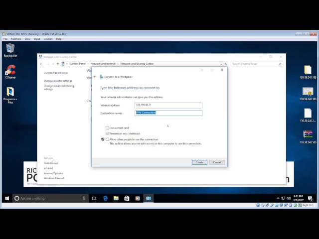 Connect VPN using PPTP on Windows (all versions)