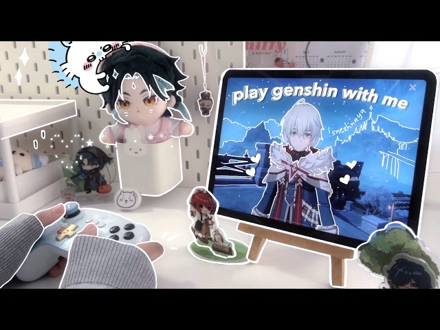 ❄️ explore snezhnaya w/ me !!  ⋆✴︎˚⋆  | 1 hr of cozy genshin impact gameplay ambience, ipad setup 