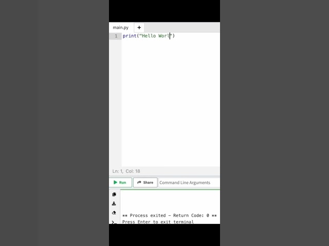 Pt.1 Learn Python programming and coding with this 10 second... #Shorts #dcrob0tics