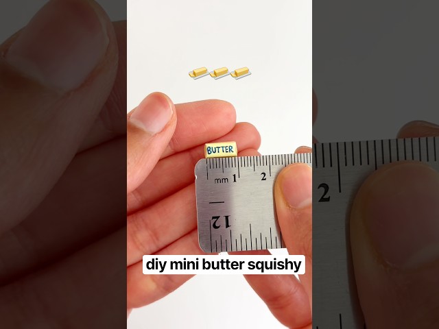 🧈 I Made the Viral Butter Squishy EVEN Smaller! #diy #squishy #papercrafts #fidget