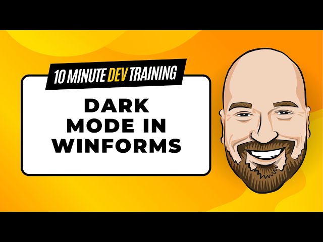Dark Mode in WinForms in .NET 10 - But It's Not Perfect