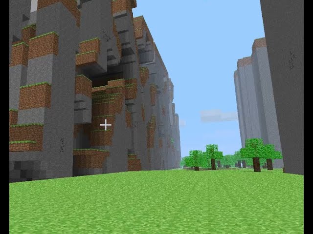 Minecraft Infdev - Monolith and the Far Lands 20 blocks away from each other