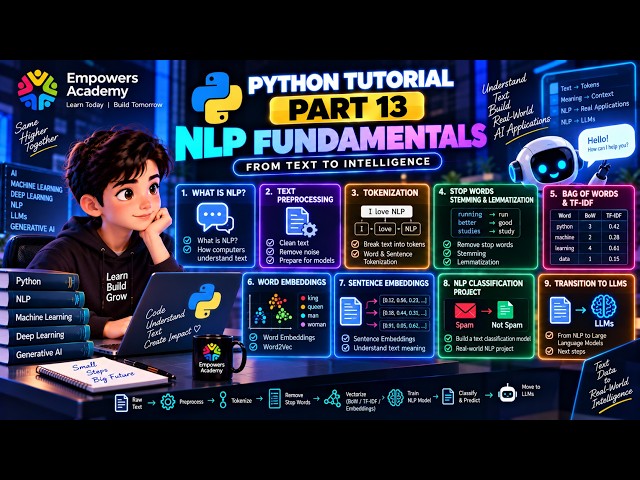 Python Tutorial | Part 13 - NLP Fundamentals | AI & Machine Learning
