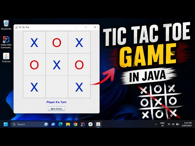 Made a Tic Tac Toe Game in Java ❌⭕ | Java Swing Mini Project