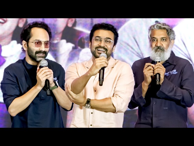 THE ONE Suriya  FaFa Rajamouli at Dont Trouble The Trouble Pre Release Event Chennai Fahadh Fassil