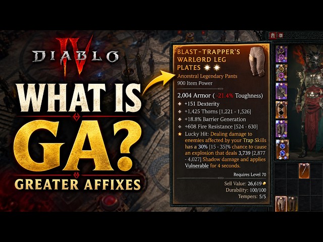 Diablo 4 Greater Affixes: What GA Means on Your Gear