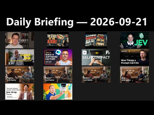 Daily Briefing — 2026-09-21 (14 videos)