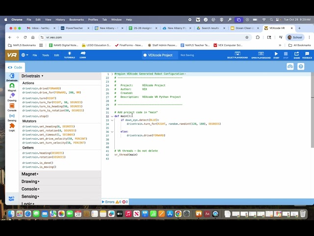 Ocean Clean Up  Part 1 - VEXCode VR Python