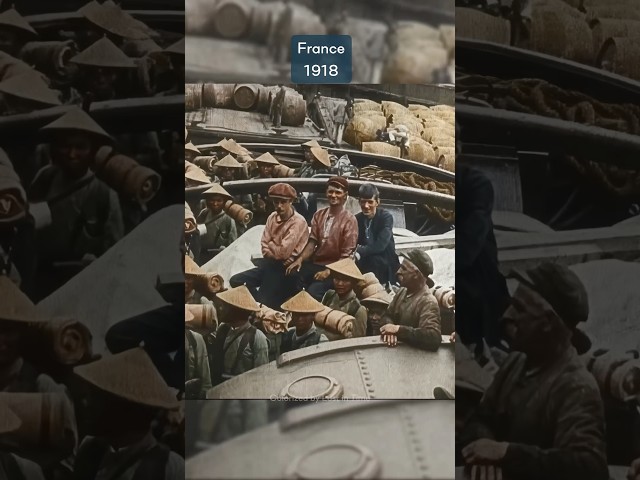 Did you know nearly 100,000 Vietnamese served France in WWI? Colorized footage from 1918 ❤️