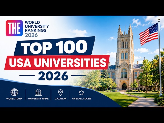 Top 100 Best Universities in the USA 2026 || THE World Rankings