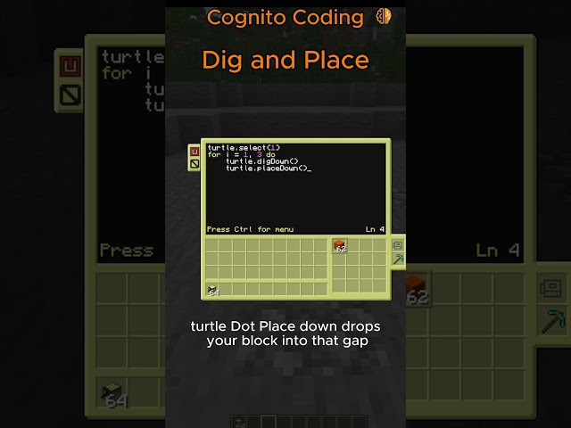 Minecraft Turtle 3 Dig Script That Actually Works #tutorial #coding #minecraft
