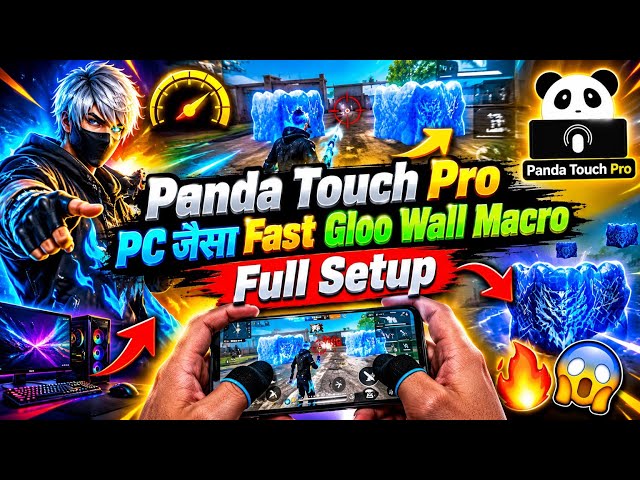 🔥 Panda Touch Pro PC-like Fast Gloo Wall Macro! 😱 Full Setup | Gloo Wall Macro Panda Touch Pro
