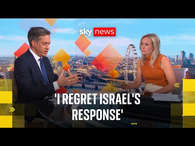 Miliband 'regrets' Israel's response to sanctions - but insists 'it was the right thing to do'