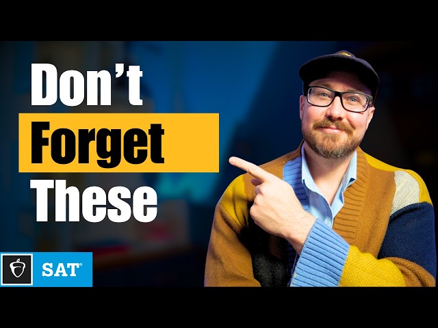 MUST KNOW SAT Problem Solving Hacks