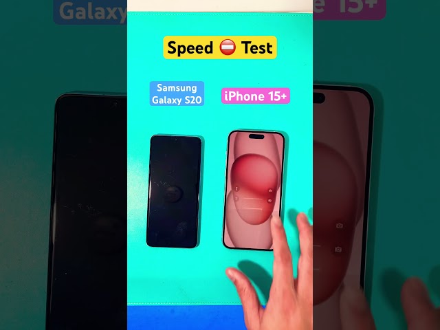 Samsung Galaxy S20 vs iPhone 15+ Speed Test #viral #iphonevssamsung #shorts