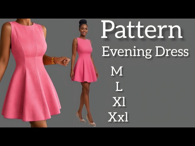 Evening Dress Pattern Making for Stylish Women ✂️ | Step-by-Step Tutorial for Beginners