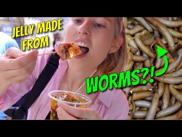 I tried Xiamen's famous sandworm jelly 土笋冻
