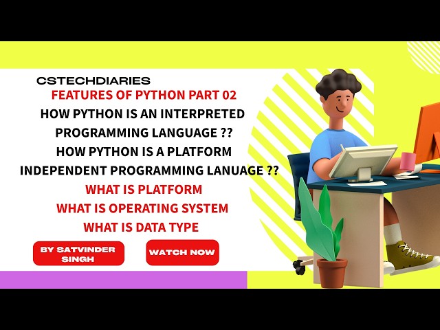 Features Of Python Part 02 | Platform Independent | Interpreted | Data Type | Operating System