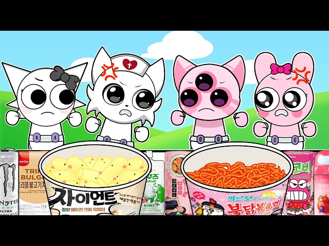 ANIMAL HOSPITAL vs SPRUNKI! | Animal Hospital | Convenience Store MUKBANG animation | asmr | MYMY