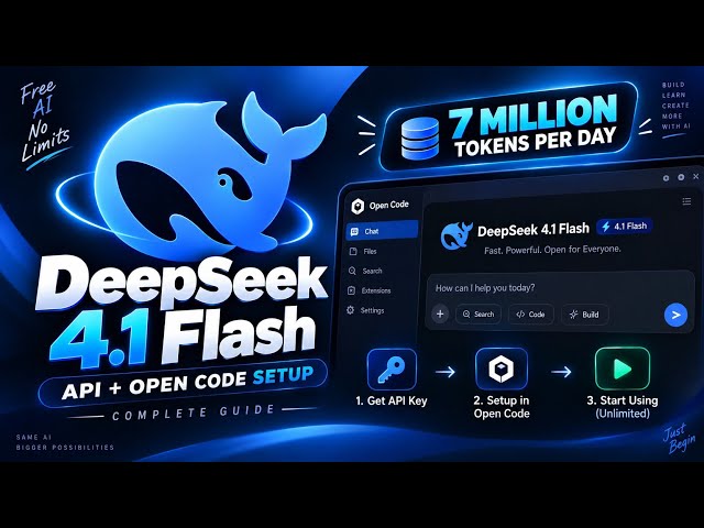 DeepSeek 4.1 Flash API For Free + Open Code Setup (No Clickbait)
