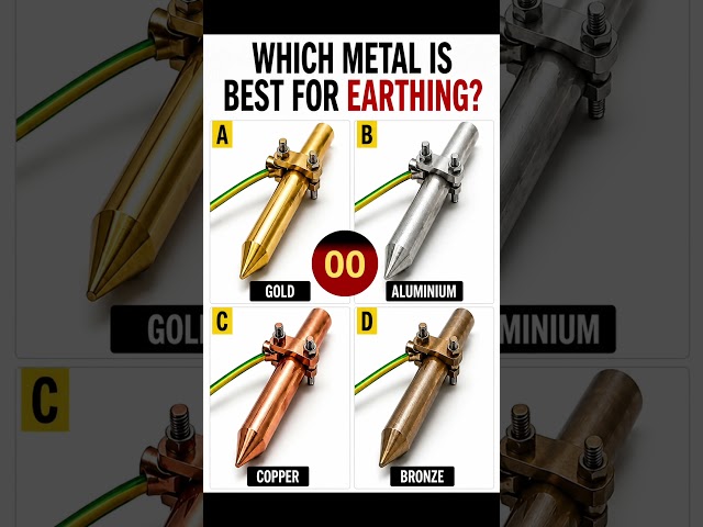 Which Metal Is Best for Earthing? Copper vs Aluminium vs Gold – The Truth Revealed! #electrical
