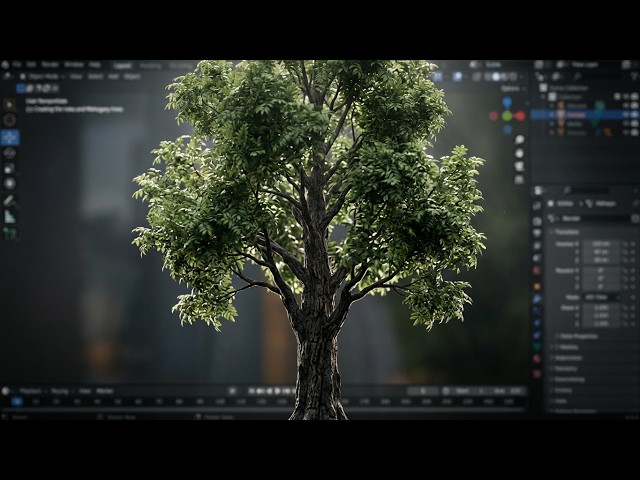 Creating the Iroko and Mahogany trees in Blender