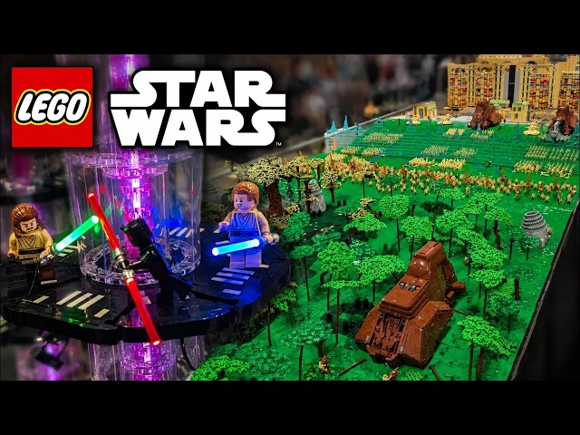17 People Build Huge LEGO Naboo with Iconic Star Wars Scenes