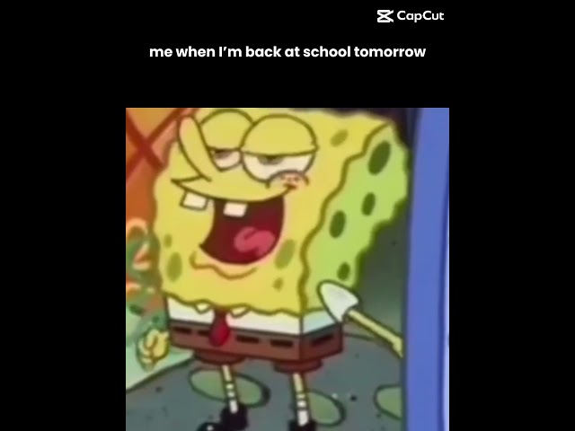 Me when I’m back at school tomorrow