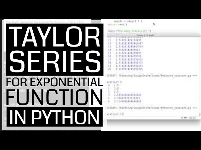 Taylor Series for Exponential Function - in Python