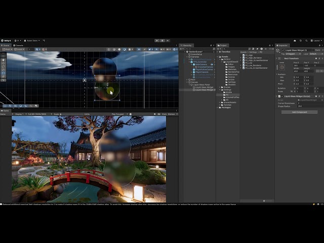 I got iOS-style liquid glass running in Unity