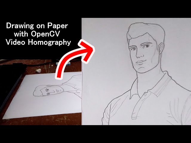Python Fix Paper Distortion on My Drawing with OpenCV Homography