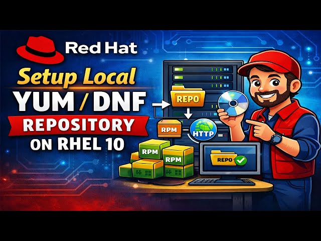 How to Setup Local YUM / DNF Repository on RHEL 10 | Offline Repo Using ISO (Step-by-Step)