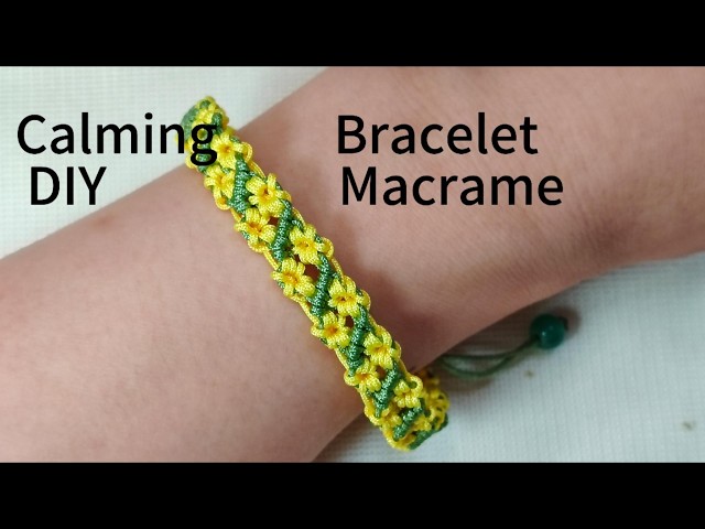 Flower Bracelet Macrame – Calming DIY for Beginners.