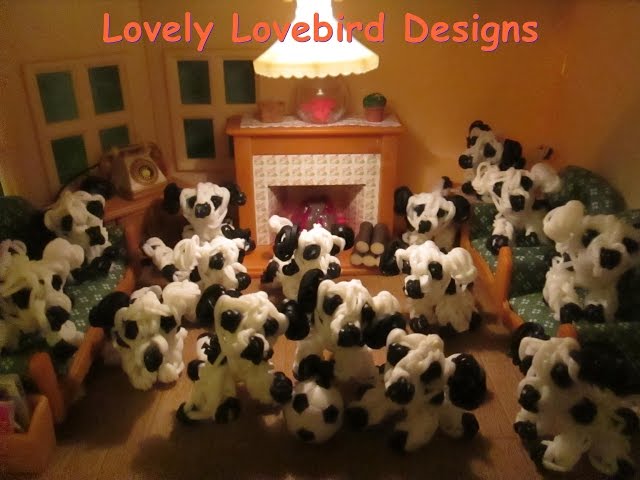 Rainbow Loom 101  Dalmatians Puppies. 3-D Dog Charm.