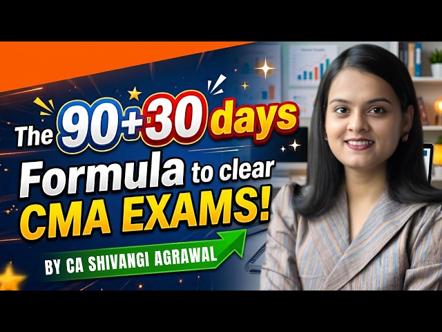 The 90 + 30 days Formula to clear CMA Dec 2026 Exams!