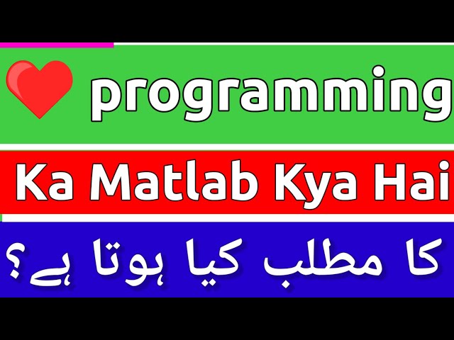 Programming Meaning In Urdu | Programming Meaning | Programming Ka Matlab Kya Hota Hai | Programming