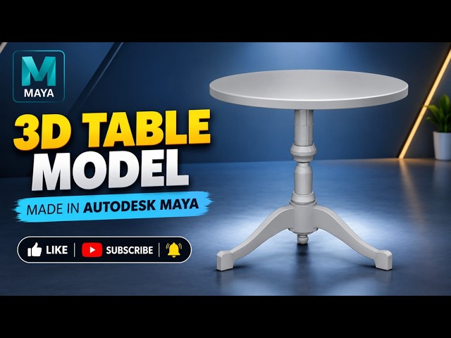 #AutodeskMaya #Maya3D #3DModeling #3DTable #MayaTutoria
