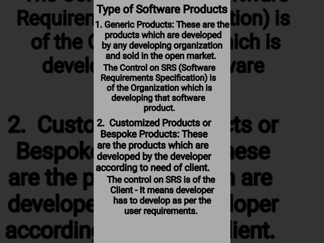 Types of Software Product