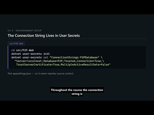 Blazor P2P #10 — The Database, the Collation, and the Connection String
