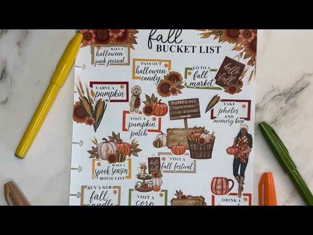 2026 Fall Bucket List | DIY Insert Page Happy Planner | @liveloveposh Fall Edit & Chic Halloween