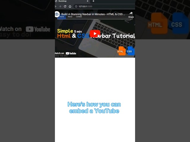 Embed A Youtube Video With Full Controls Using Html Iframe