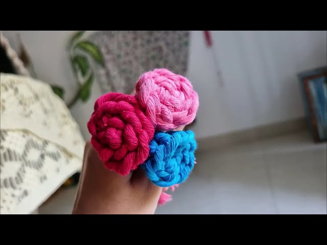 Macrame Flower Tutorial / Macrame Rose Super Easy