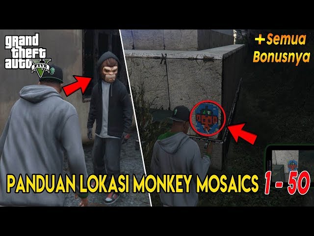 GTA 5 : PANDUAN LOKASI SEMUA MONKEY MOSAICS + SEMUA BONUS YANG AKAN KAMU DAPATKAN