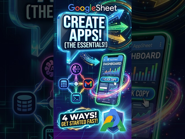 Create Your First App in AppSheet: The Essentials! 📱⚡ #shorts #google #appsheet #nocode #mobileapps