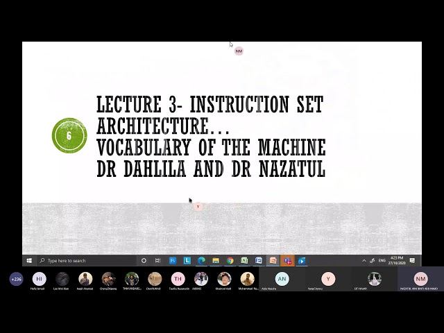 Lecture 3 Instruction Set Architecture (ISA)