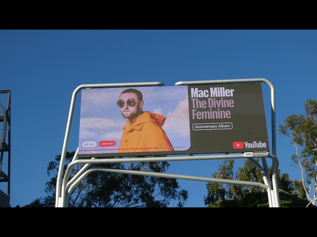 Mac Miller The Divine Feminine Anniversary Album YouTube Billboard Sunset Blvd LA CA October 2, 2026