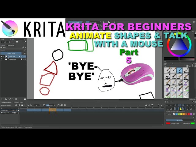 How to Animate in Krita for Beginners in Seconds with Ease.  Part 5. #krita #kritaanimation #madart