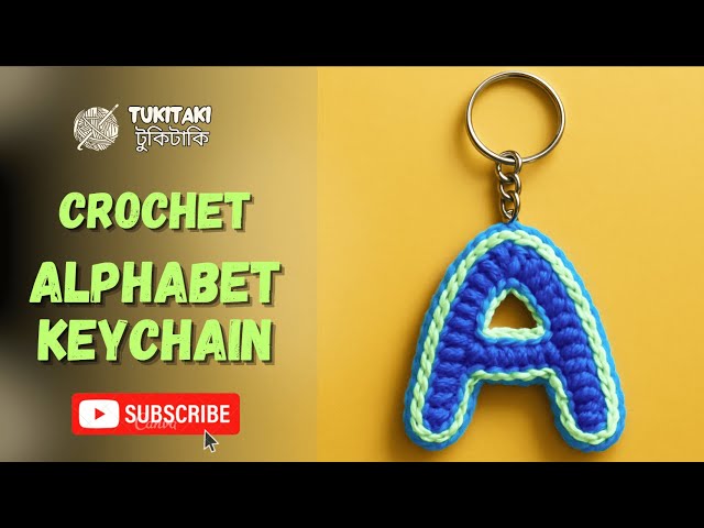 How to Crochet Alphabet Letters Keychain A | Easy Tutorial for Beginners | #tukitakicrochet