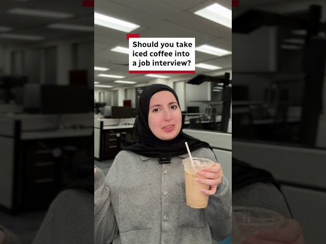 Should you take iced coffee into a job interview?